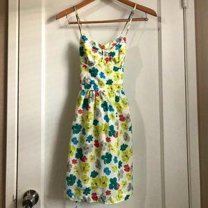 Multicolored Floral Tie Dress